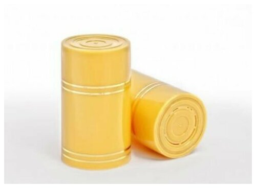 Бутыли: Колпачок для водочной бутылки гуала КМП 30 58мм желтый Алковар (10 штук в упаковке)