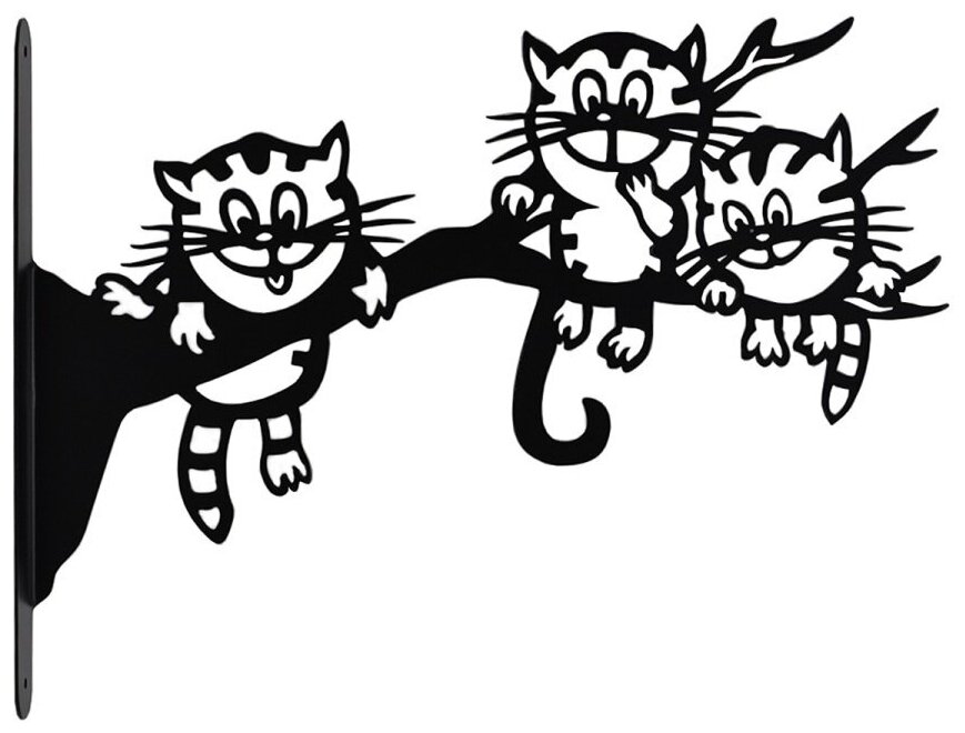 фото Держатель для кашпо металлический Кошки LifeSteel