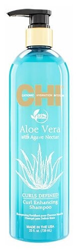 Шампунь увлажняющий разглаживающий Chi Aloe Vera with Agava Nectar Curl Enhancing Shampoo 739 мл CHIAVES25