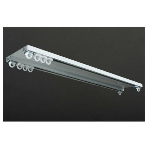 Карниз 2-х рядный Эстейдж К068-1-240 с роликовыми бегунками (240 см)