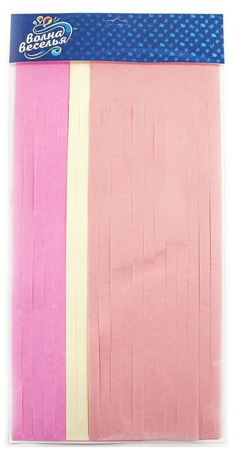 фото Гирлянда Тассел, Розовый микс, 35*12 см, 15 листов.