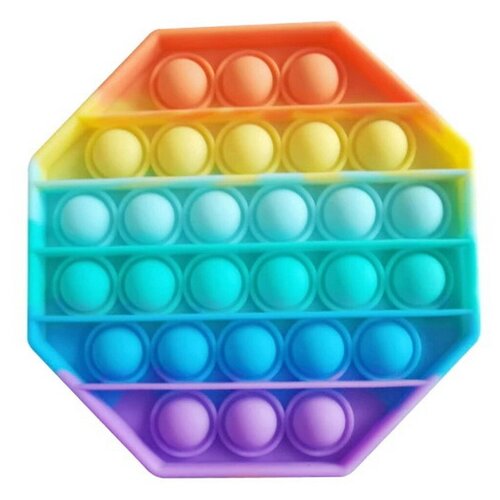Сенсорная игрушка-антистресс POP it Fidget с пузырьками Вечная пупырка, Многоугольник, разноцветный, Loomkits