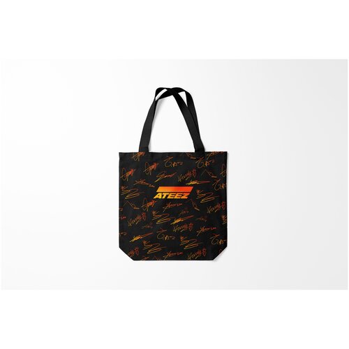 фото Сумка-шоппер / 40х40 см / k pop / ateez автографы burnettie