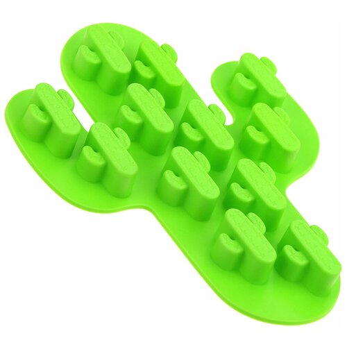 Форма силиконовая для льда мармелада Кактус - 12 штук 145х185см h17см на картоне в пэт упаковке 389₽