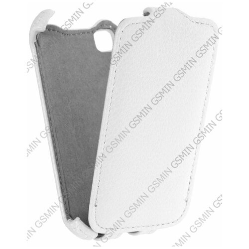 Кожаный чехол для LG L40 D170 Armor Case (Белый)