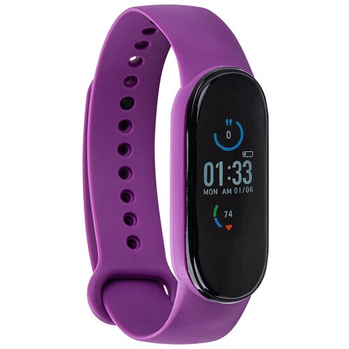 Ремешок для Xiaomi Mi Band 5. Силикон. Фиолетовый.