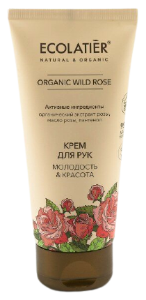 Крем для рук Ecolatier Organic Wild Rose Молодость & Красота 100мл - фото №1