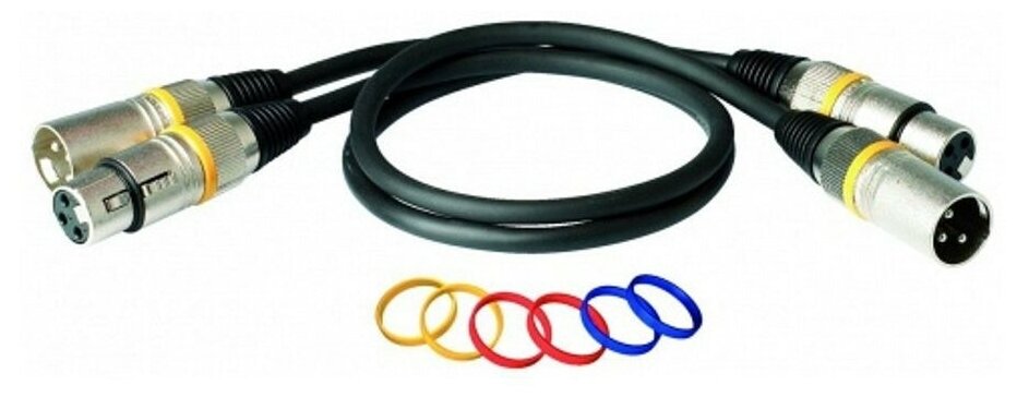 Кабель аудио 1xXLR - 1xXLR Rockcable RCL30350 D6 0.5m