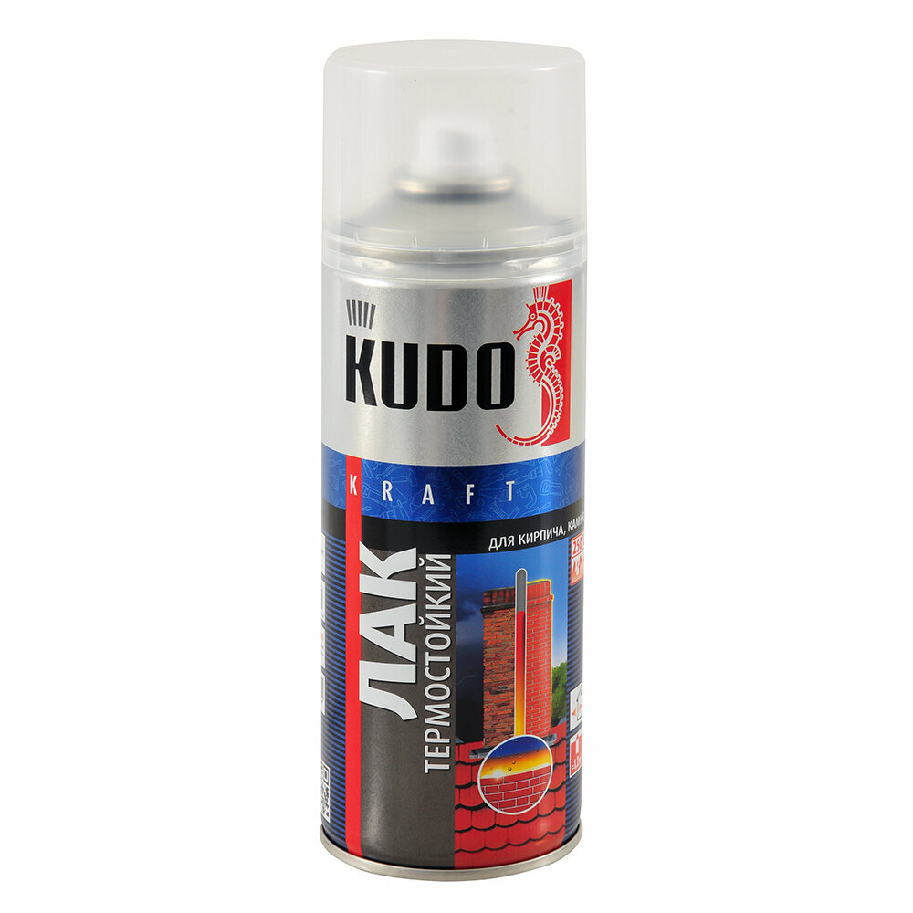 Лак KUDO прозрачный термостойкий 520 мл KU-9006