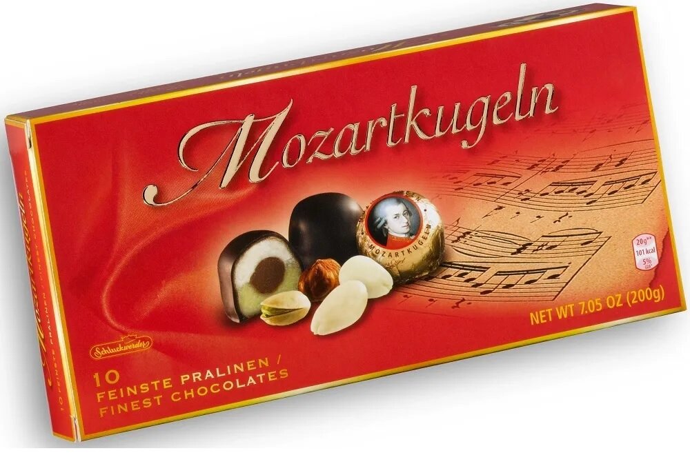 Шоколадные конфеты с марципаном "Моцарт" Scluckwerder
