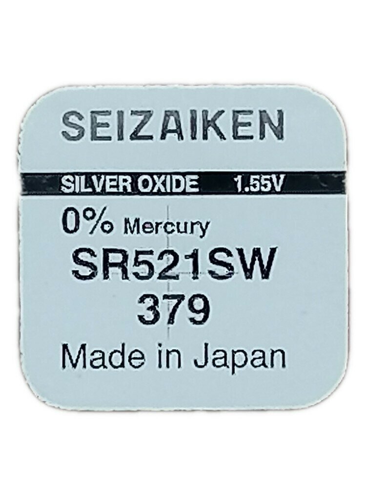 Батарейка SEIZAIKEN 379 (SR521SW) Silver Oxide 1.55V (1 шт)