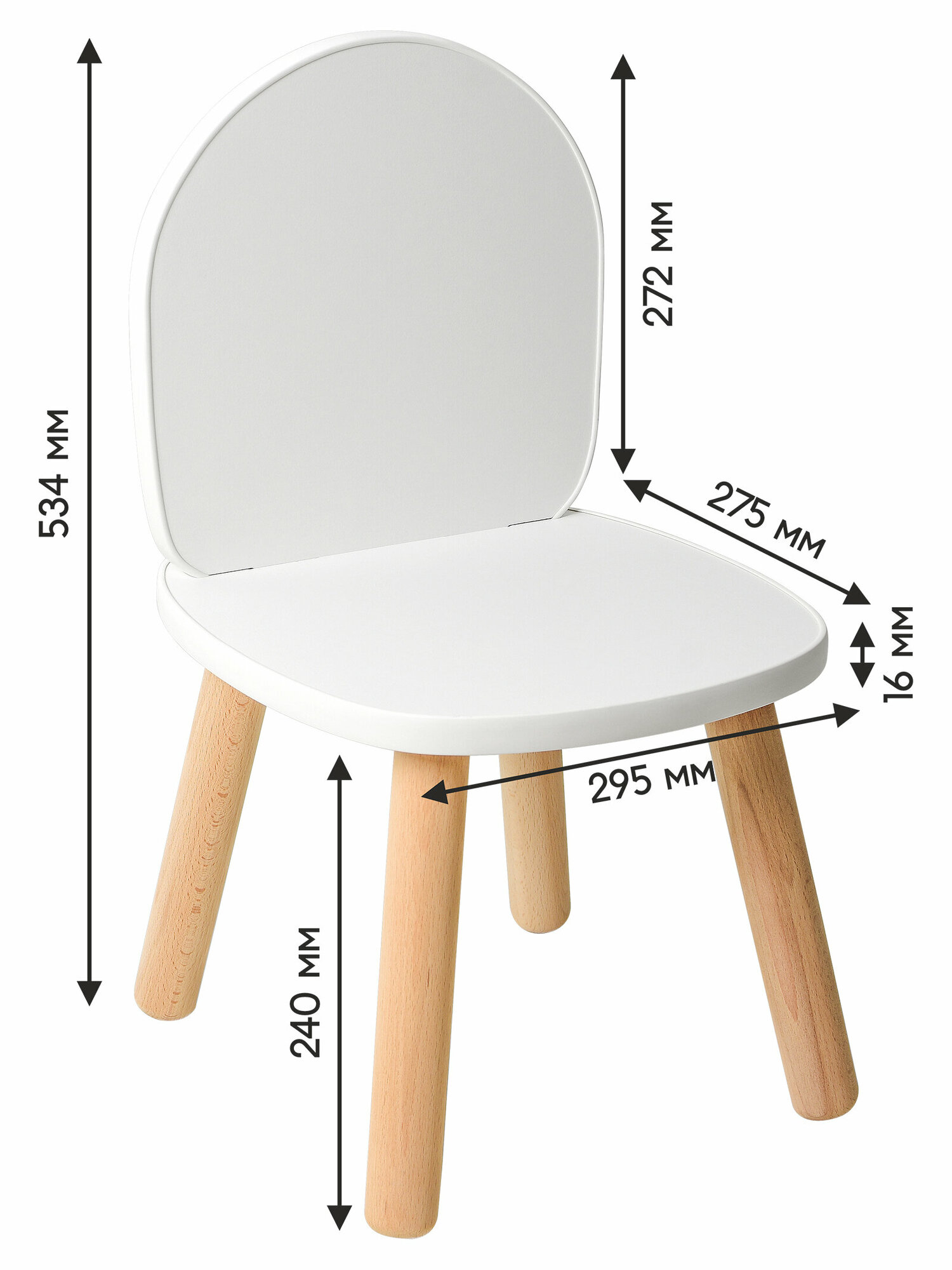 Детский стол и стулья из дерева MEGA TOYS Прямоугольный комплект 2 стульчика, 1 столик / Набор мебели деревянный для детской комнаты для малышей - фотография № 11