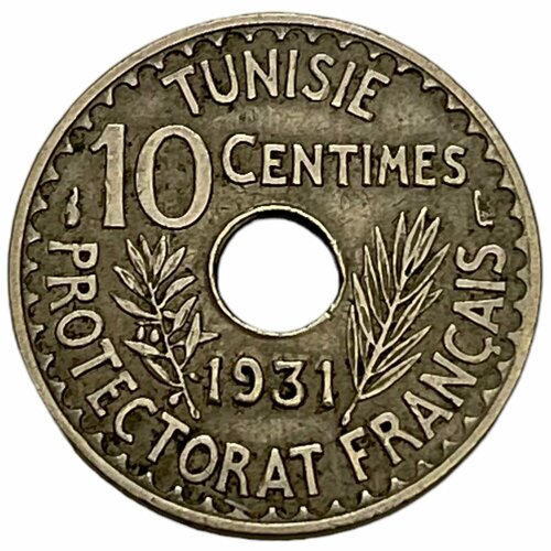 Тунис 10 сантимов 1931 г. (AH 1350)