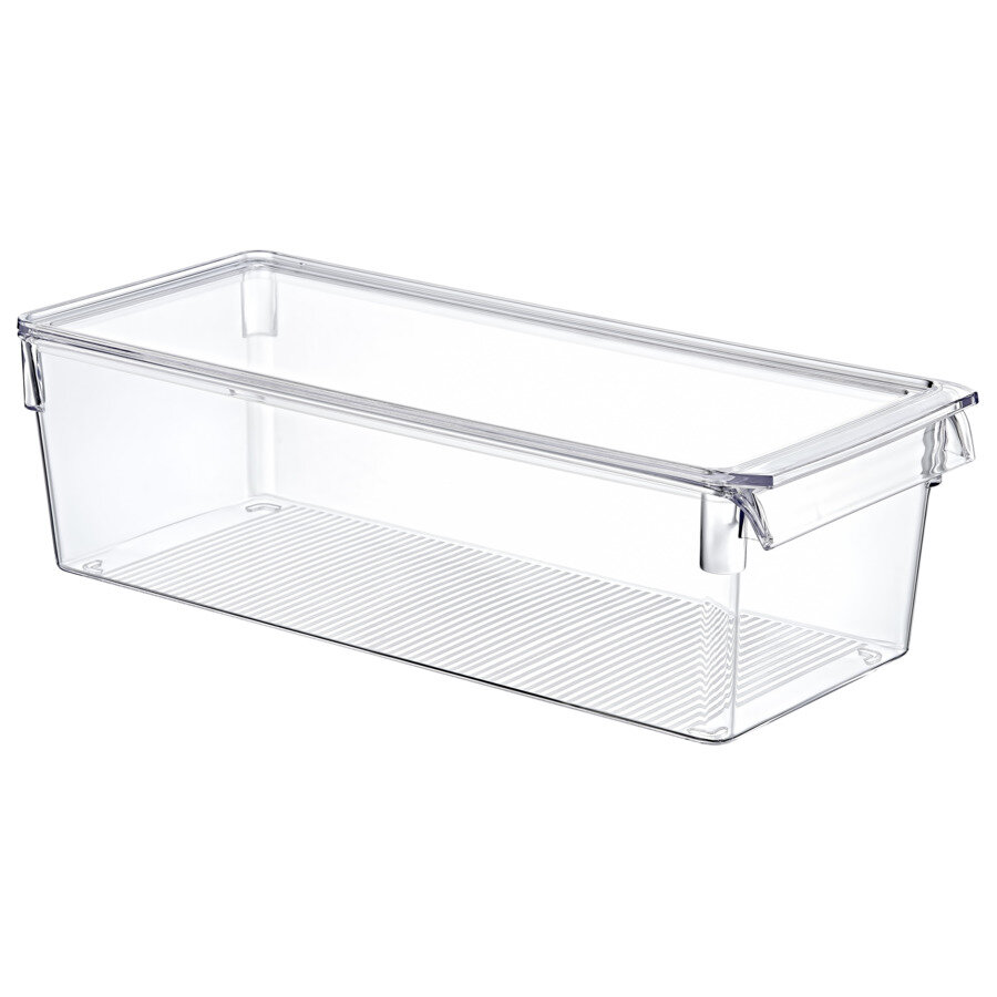 фото Органайзер для холодильника с крышкой Emhouse 36х15х10 см, пластик