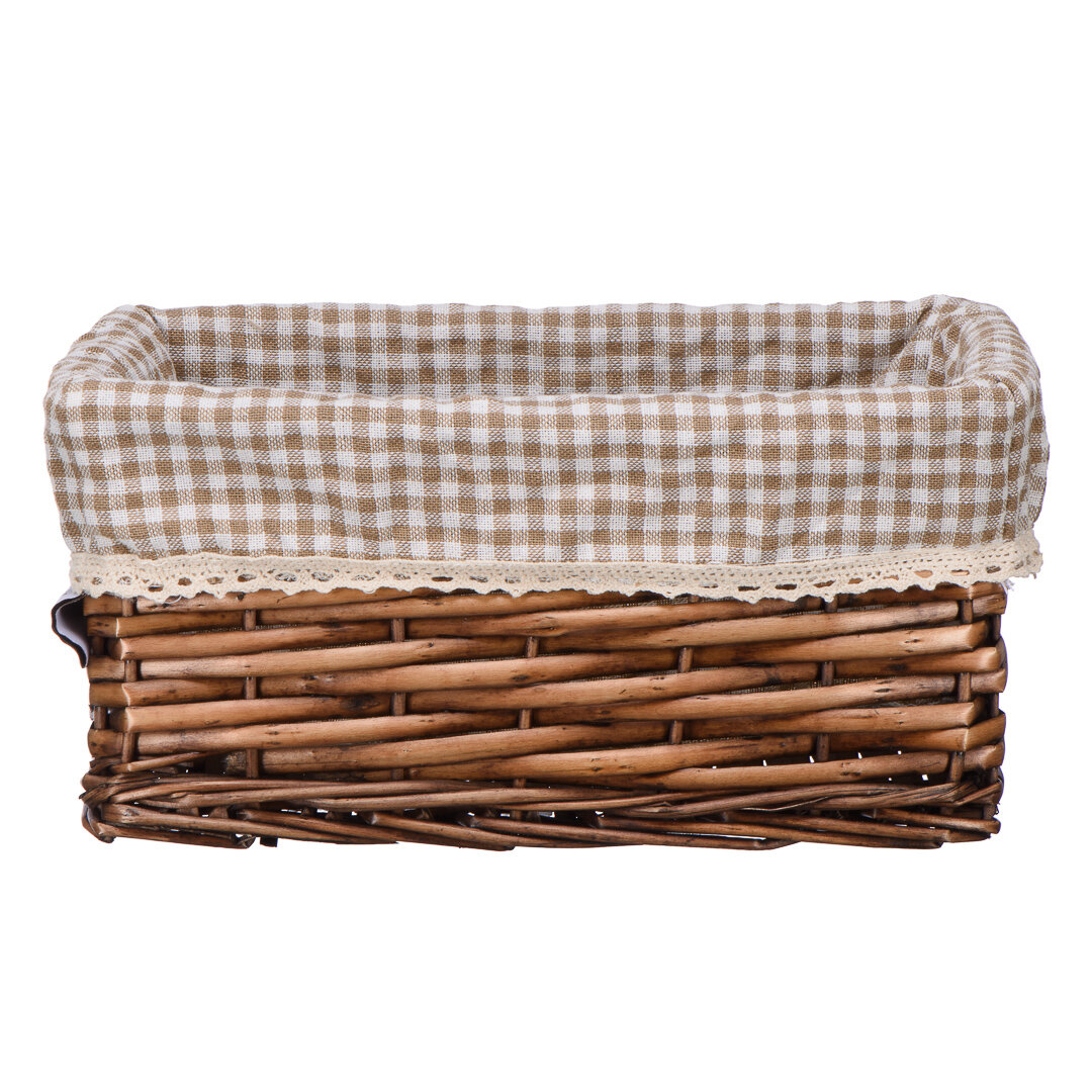 фото Корзина стеллажная Natural House Плетенка Д280 Ш190 В130, коричневая