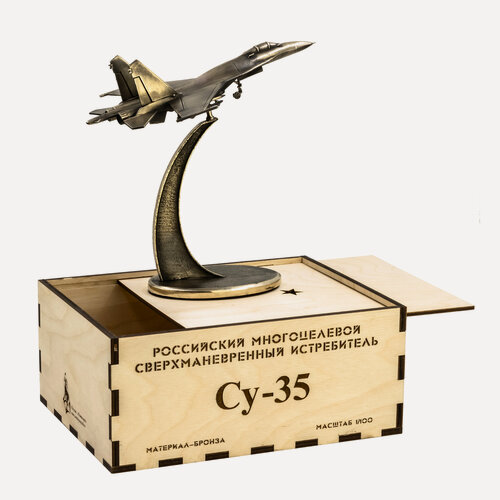 Изображение товара Масштабная модель самолета СУ-35 1/100 (ВхШхД 20см./14см./22см.)