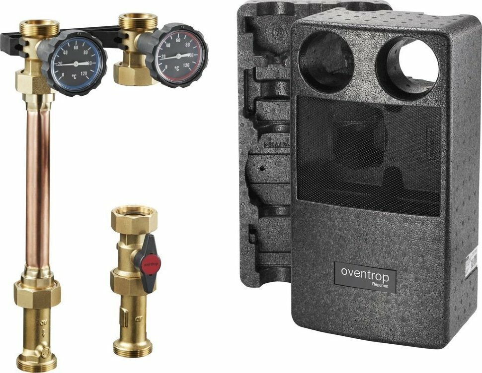 фото Насосная группа Regumat S-180 DN 25 1 1/2" без насоса, с шаровым краном перед насосом, прямая Oventrop (1357070)