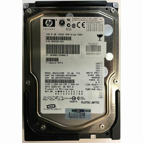 Жесткий диск HP 364334-001 1468Gb U320SCSI 35 HDD 11306000₽
