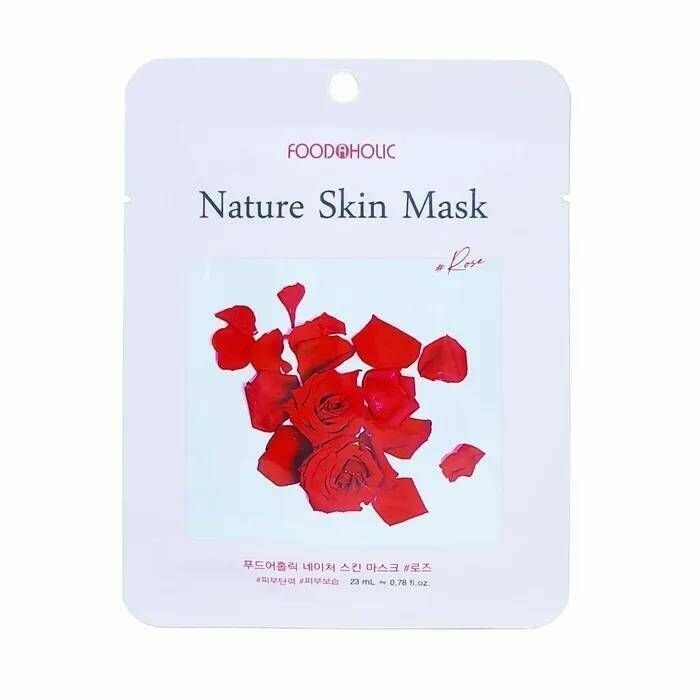 Маска тканевая для лица FoodaHolic Nature Skin с экстрактом розы, 23 мл - фото №2