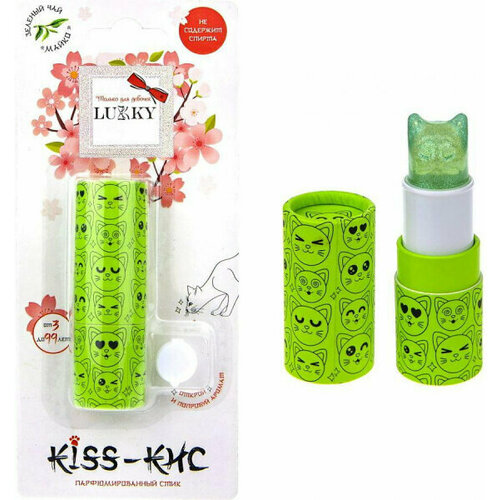 Парфюмированный стик Kiss-Кис Зеленый чай «Майко» Lukky парфюмированный стик kiss кис японская земляника 5 гр т22236