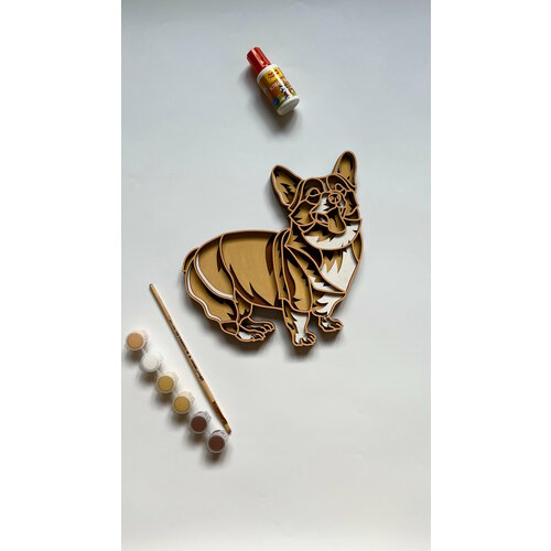 Раскраска Detail Pro многослойная деревянная 3D Корги