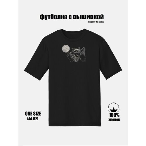 фото Футболка размер 44/52, черный cat anima