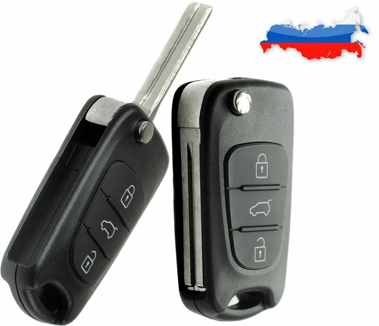 Корпус выкидного ключа 3 кнопки для KIA Rio ceed K2 K3 K5 Sportage Picanto TOY40