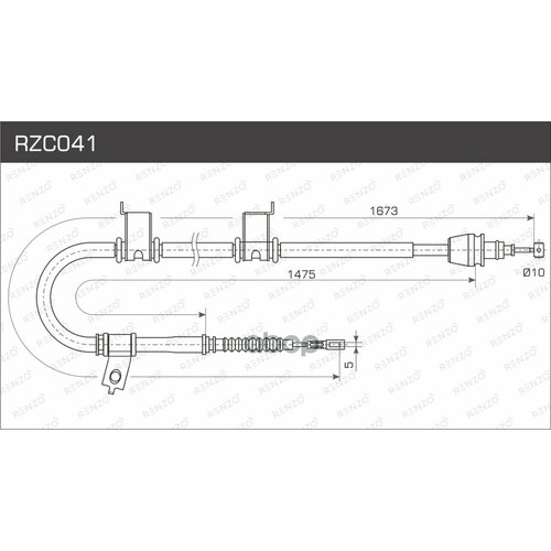 Трос, Стояночная Тормозная Система, Слева, Шт RENZO арт. RZC041