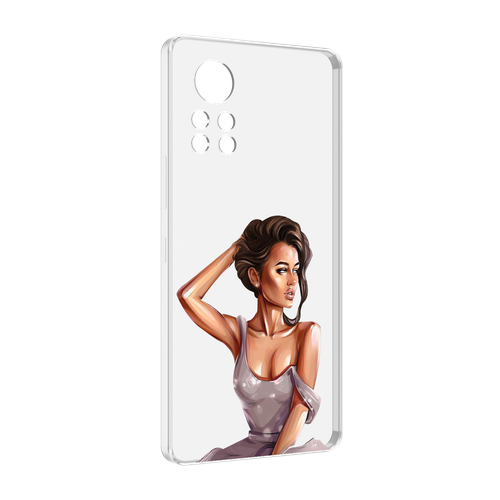 Чехол MyPads Девушка-с-прической женский для Infinix Note 12 i X667 задняя-панель-накладка-бампер