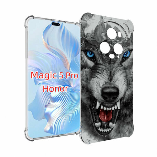 Чехол MyPads Волк-частица мужской для Honor Magic 5 Pro задняя-панель-накладка-бампер чехол mypads волк в наушниках мужской для honor magic 5 pro задняя панель накладка бампер