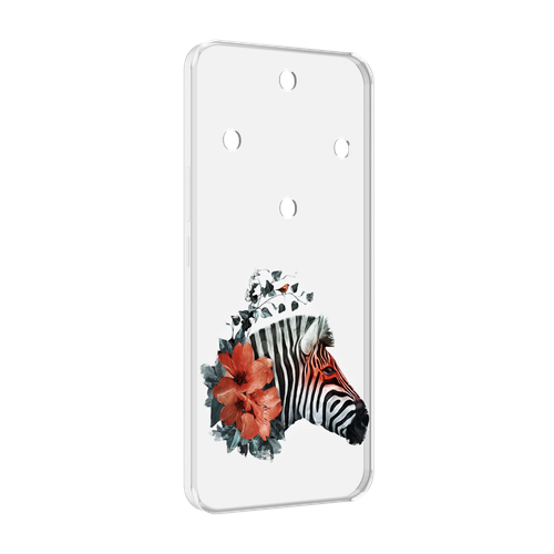 Чехол MyPads Зебра с цветами для Honor Magic 5 Lite / Honor X9a задняя-панель-накладка-бампер