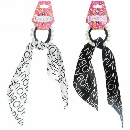 Резинка для волос 1шт «Кокетка - Krasa Lara», микс 5 цветов, d-4см