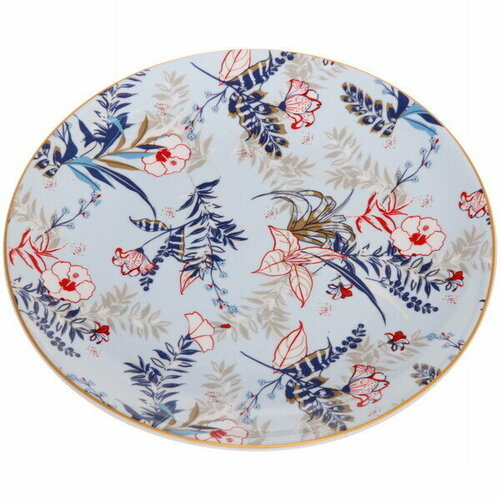 Тарелка керамическая «Paradise» 22см, голубая