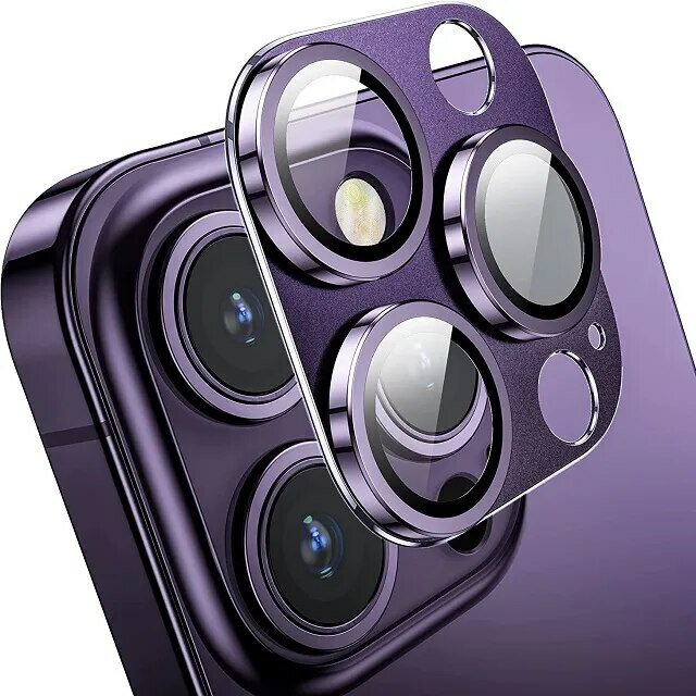 Защитное стекло камеры Apple iPhone 14 pro/14max Премиум стекло/Фиолетовый — фото 1