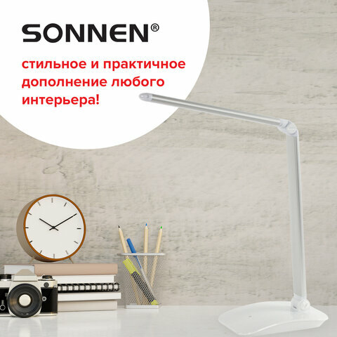 Лампа офисная светодиодная SONNEN PH-3607 (236686), 9 Вт, серебристый - фотография № 17