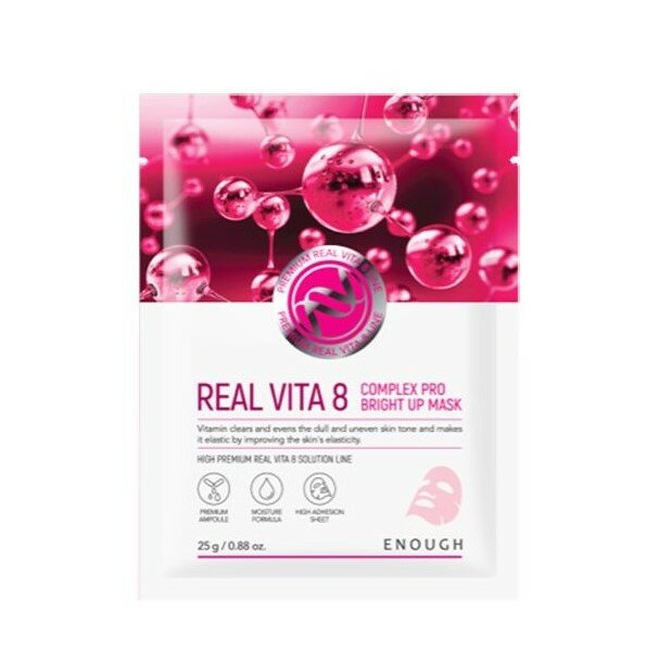 Маска с витаминами для сияния кожи ENOUGH Real vita 8 complex PRO bright up mask 25 g