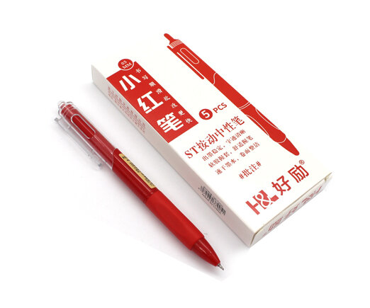 Ручка гелевая авт. HL-17 "Красная" (красн) 0,5мм. с грипом, красный корпус, в к/кор HL-9005 (5/480)