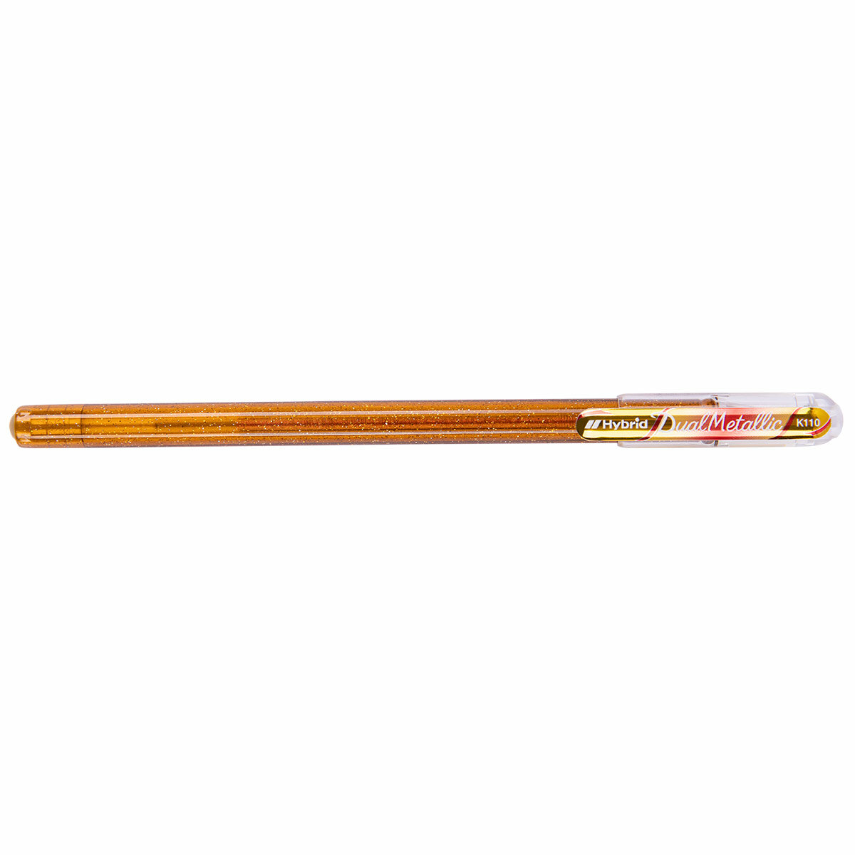 Ручка гелевая "Pentel" Hybrid Dual Metallic, d 1 мм K110-DMXX цвет чернил: красный цвет чернил: золотистый