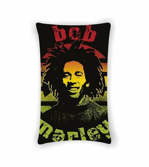 Подушка Боб Марли, Bob Marley №2, картинка С одной стороны