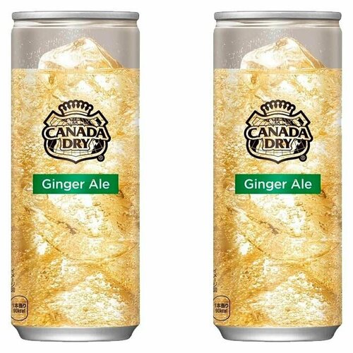 Газированный напиток Canada Dry Ginger Ale - имбирный эль (Япония), 250 мл (2 шт)