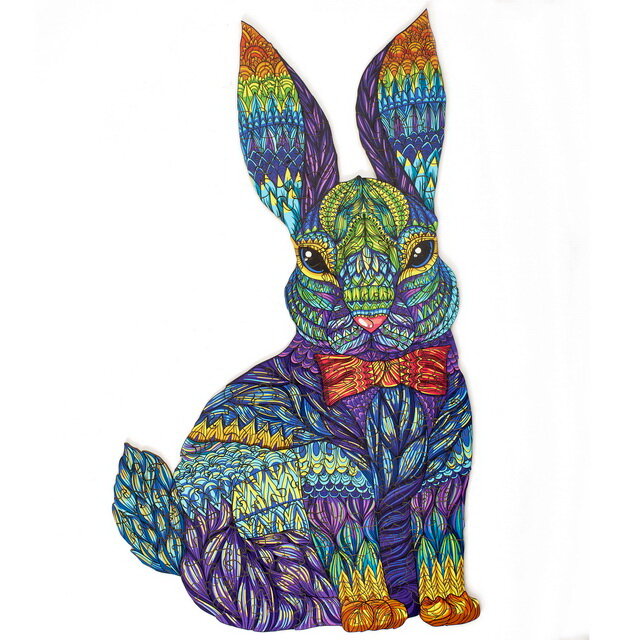 Active Puzzles Деревянный пазл Мистер кролик 41*24 см разноцветный, 200 элементов Mr. rabbit_multicolor-puzzles