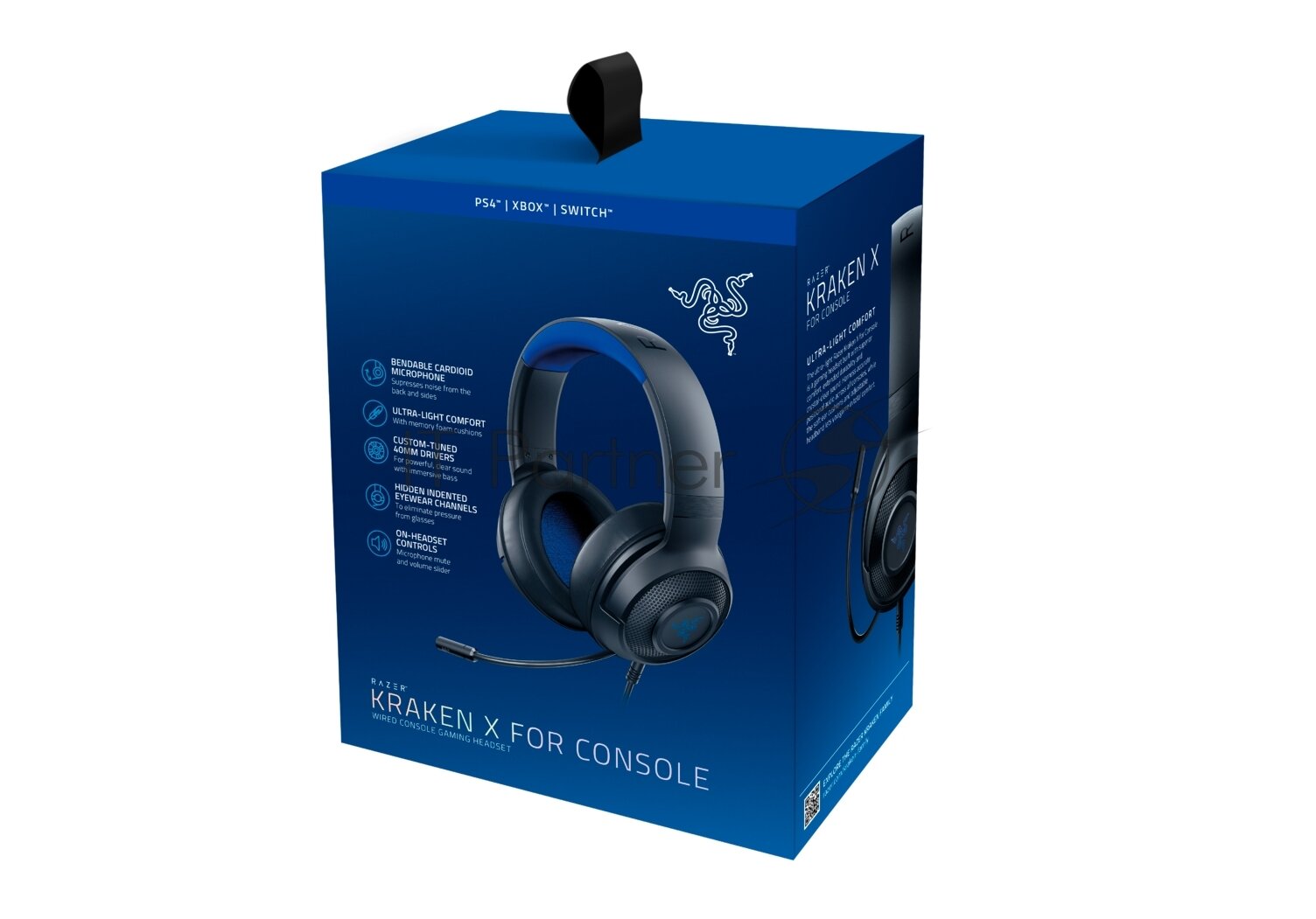 Гарнитура игровая RAZER Kraken X, для компьютера и игровых консолей, мониторы, черный / синий [rz04-02890200-r3m1] - фото №10
