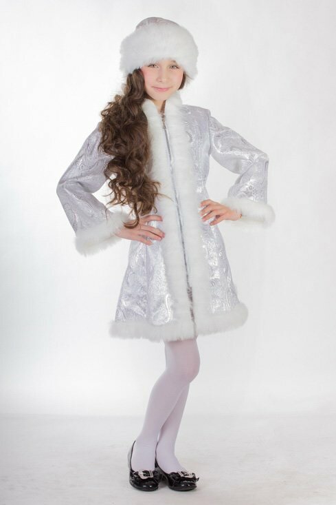 Карнавальный костюм Карнавалия Снегурочка, рост 134 см, текстиль (85034)