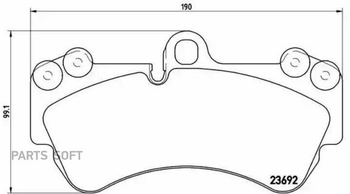 BREMBO P85069 Коодки тормозные дисковые перн, PORSCHE: CAYENNE 3.0 TDI/3.2/3.6/S 4.5/Turbo 4.5 02- \ VW: TOUAREG 2.5 R5 TDI/3.0 V6 TDI/3.2 V6/3.6 V6 FSI/4.2 V8 02-10