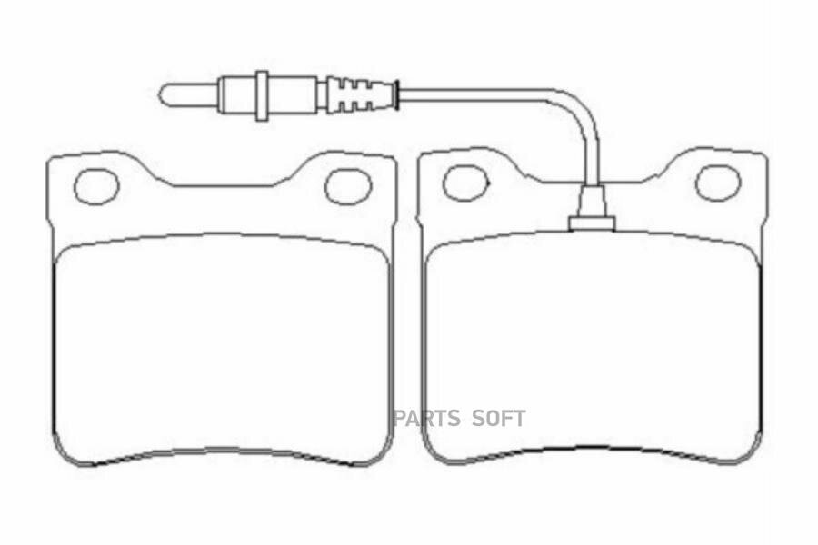 SB NAGAMOCHI BP41265W Колодки тормозные дисковые задние к-т PEUGEOT 406 1.7 2000 - 2005 PEUGEOT 406 2.0 2000 - 2004 PEUG