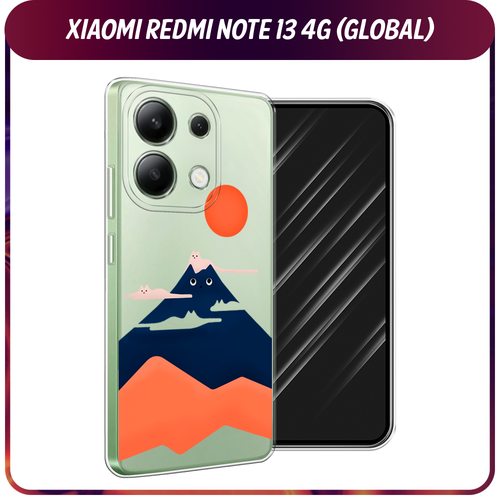 Силиконовый чехол на Xiaomi Redmi Note 13 4G (Global) / Сяоми Редми Нот 13 4G Кот-гора, прозрачный силиконовый чехол на xiaomi redmi note 13 4g global сяоми редми нот 13 4g мои языковые способности прозрачный