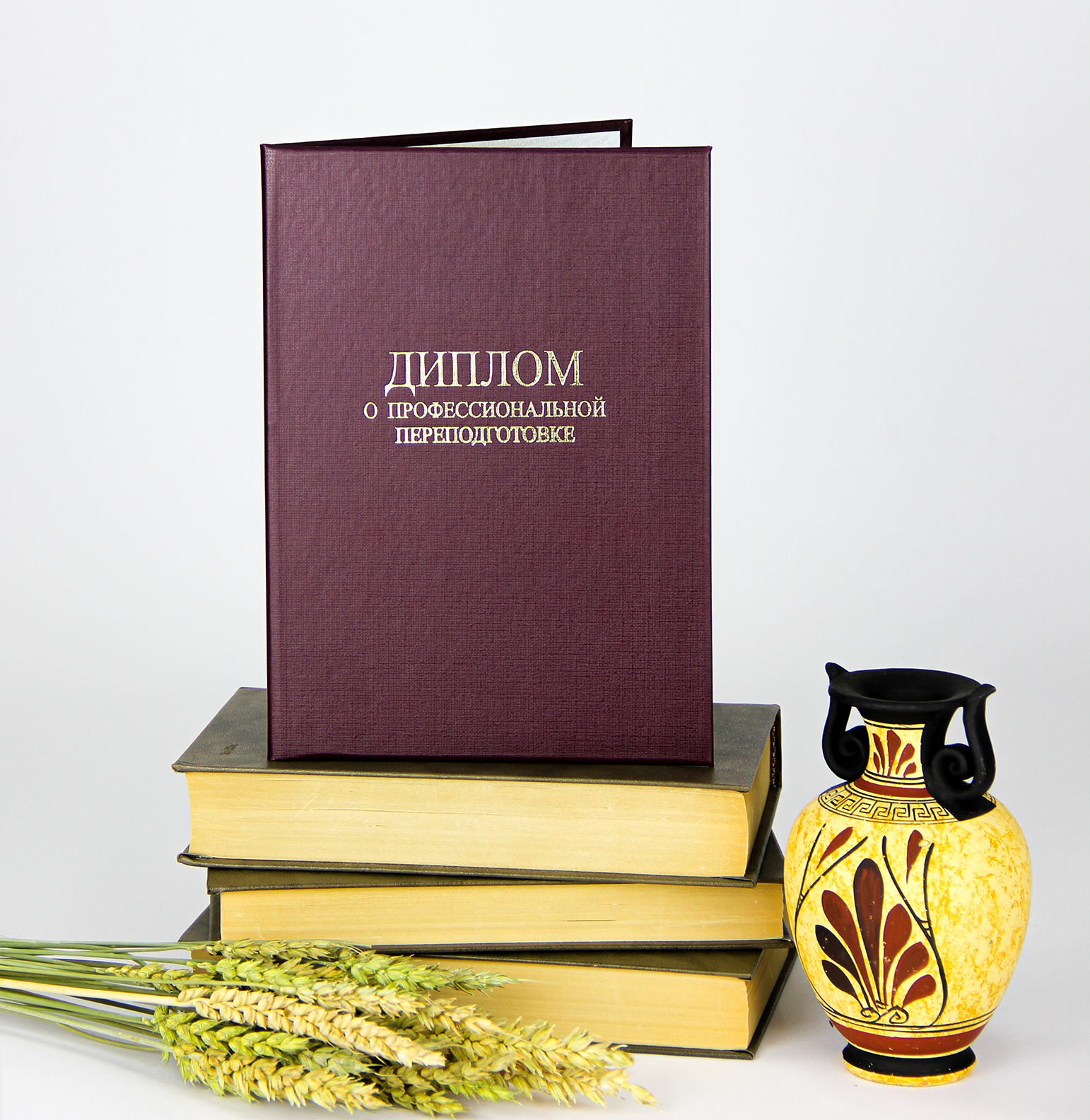 Обложка для диплома об образовании , бордо