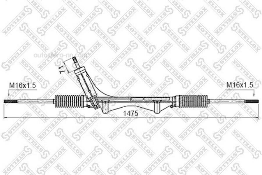 STELLOX 0035016SX рейка рулевая механическая! с рулевыми тягами, 1044659\ Ford Transit all 08/91>