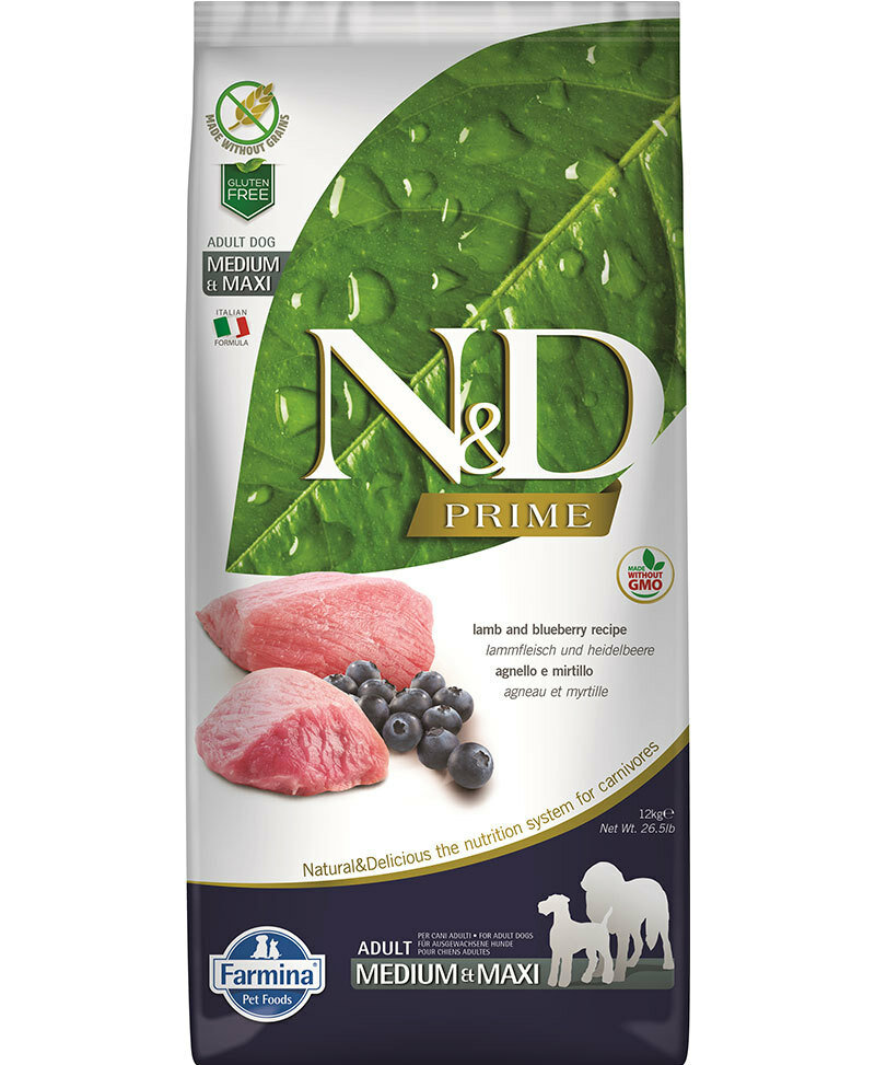 Farmina N&D Dog сухой корм для взрослых собак (ягненок с черникой) 2,5 кг