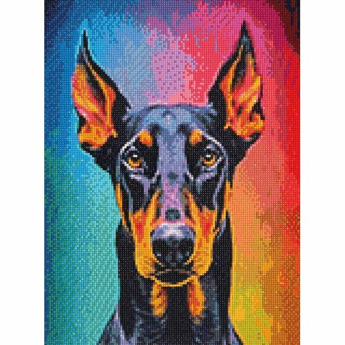 Алмазная мозаика 'Доберман', 30*40 см, Cristyle, Cr 340178